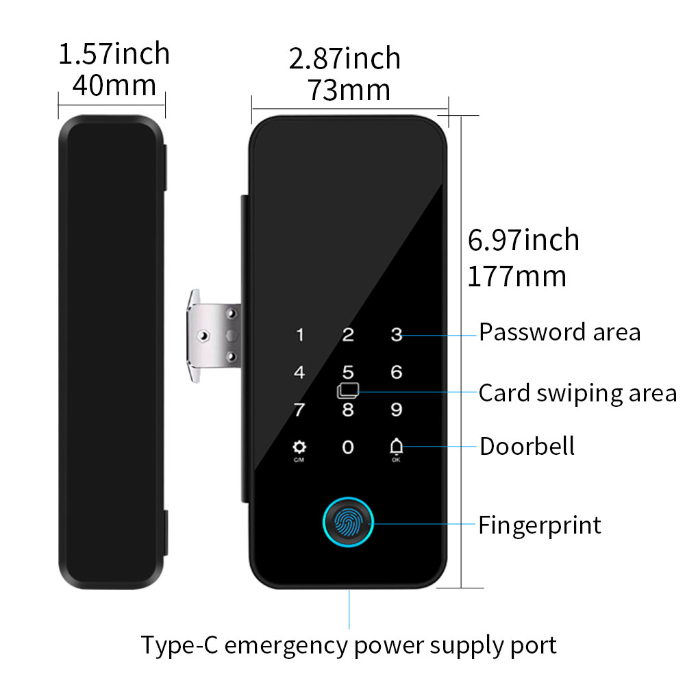 B16 Tuya APP Bluetooth Glass D - Glass Door Hinge บทวิจารณ์และราคา