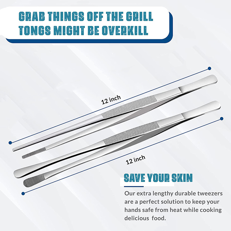 2Pcs 12-Inch Kitchen Cooking T - Feeding Tong Stainless บทวิจารณ์และราคา