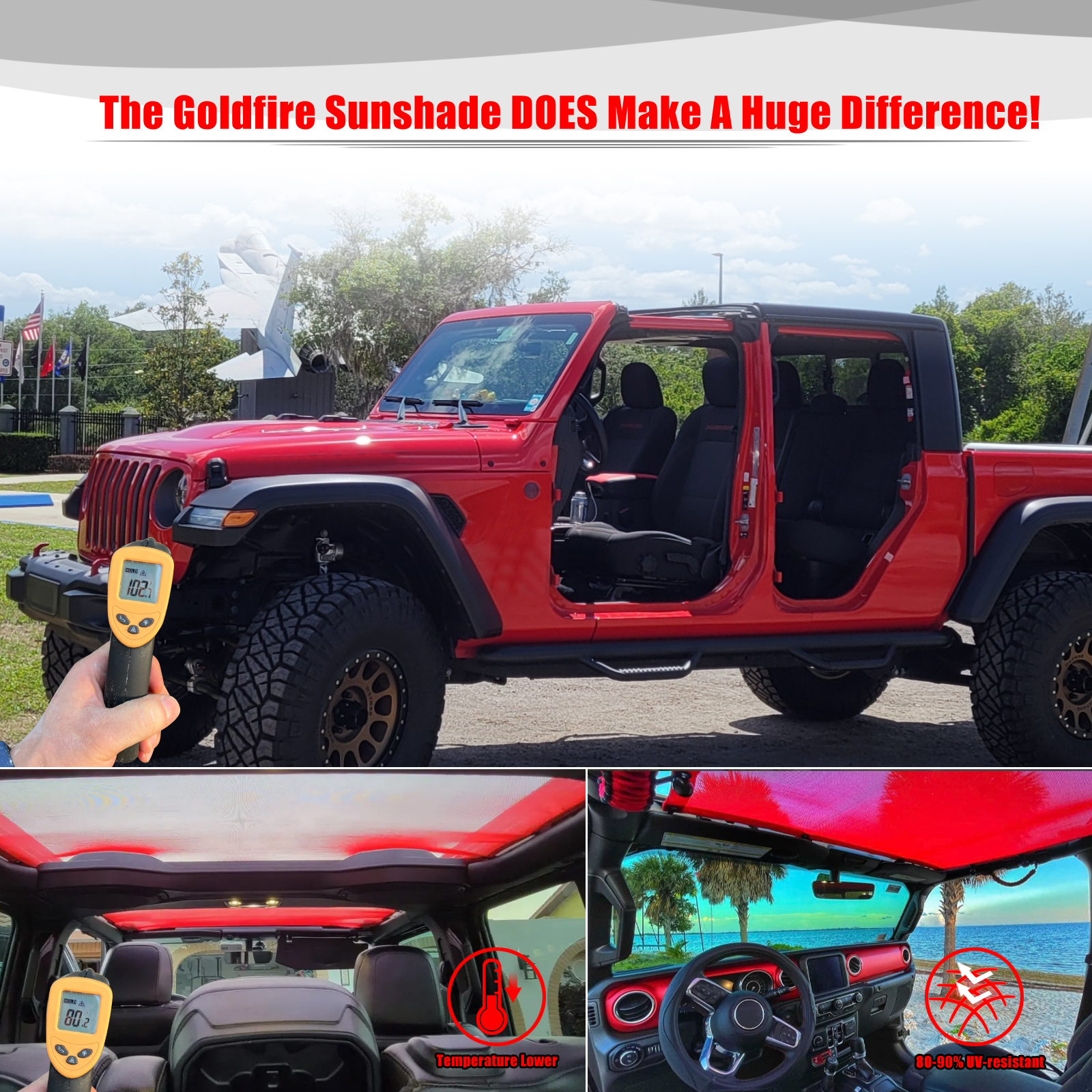 For Jeep Gladiator JT 4 Door A - Screen Top Mesh บทวิจารณ์และราคา