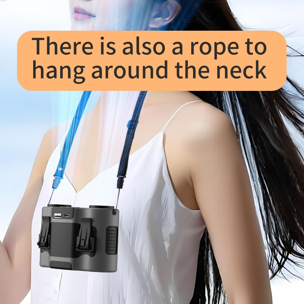 Portable Waist Clip Fan 5-spee - Timer Dual Outlet บทวิจารณ์และราคา