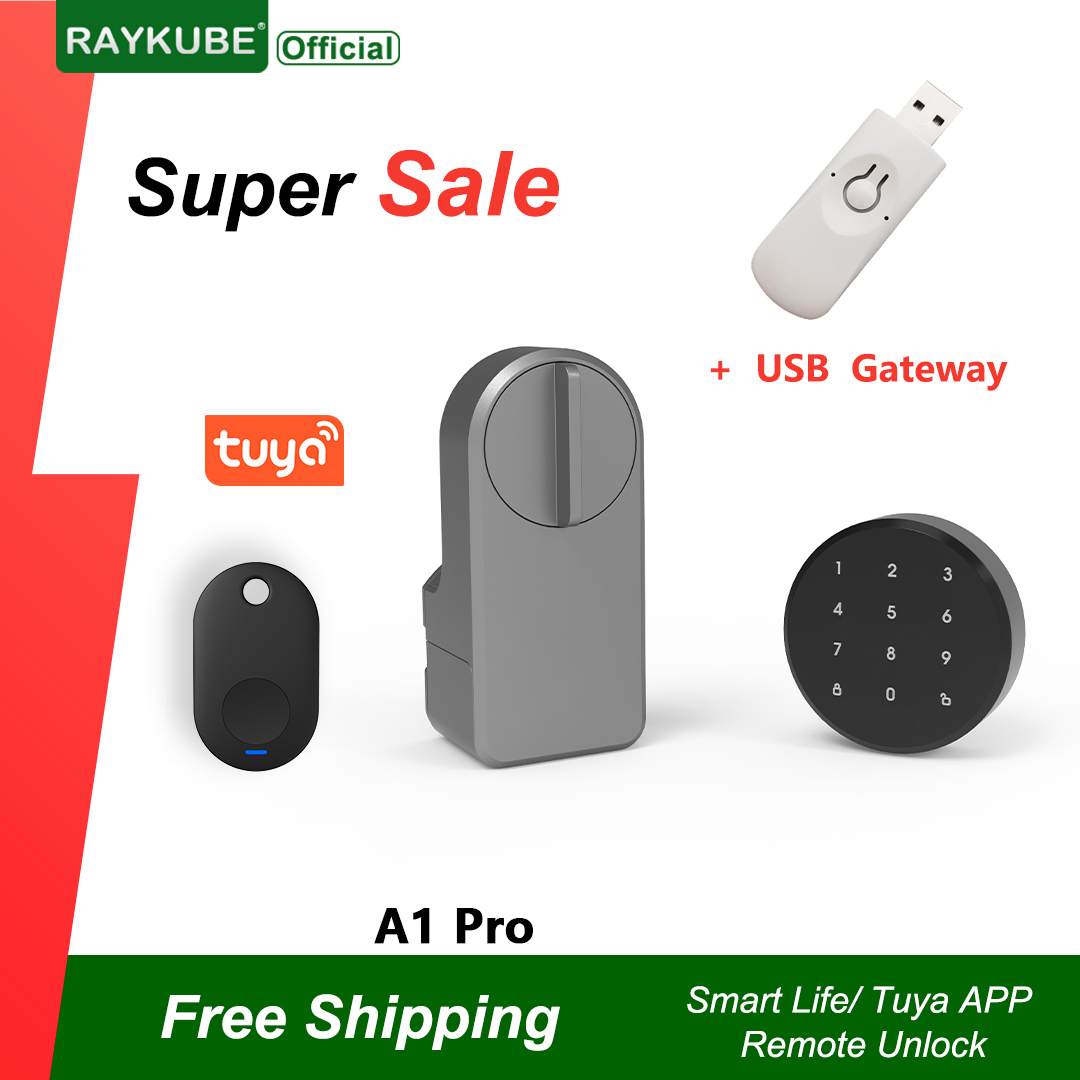 RAYKUBE A1 Pro Tuya BEL Smart  - Glass Door Hinge บทวิจารณ์และราคา