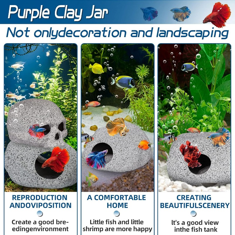 Aquarium Decorations Cave Fish - Hide Cave Ceramic บทวิจารณ์และราคา