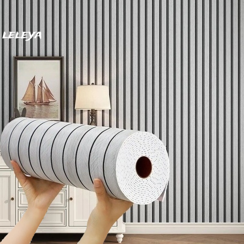 Self Adhesive Wood Grain Wall  - Pvc Panel Background บทวิจารณ์และราคา