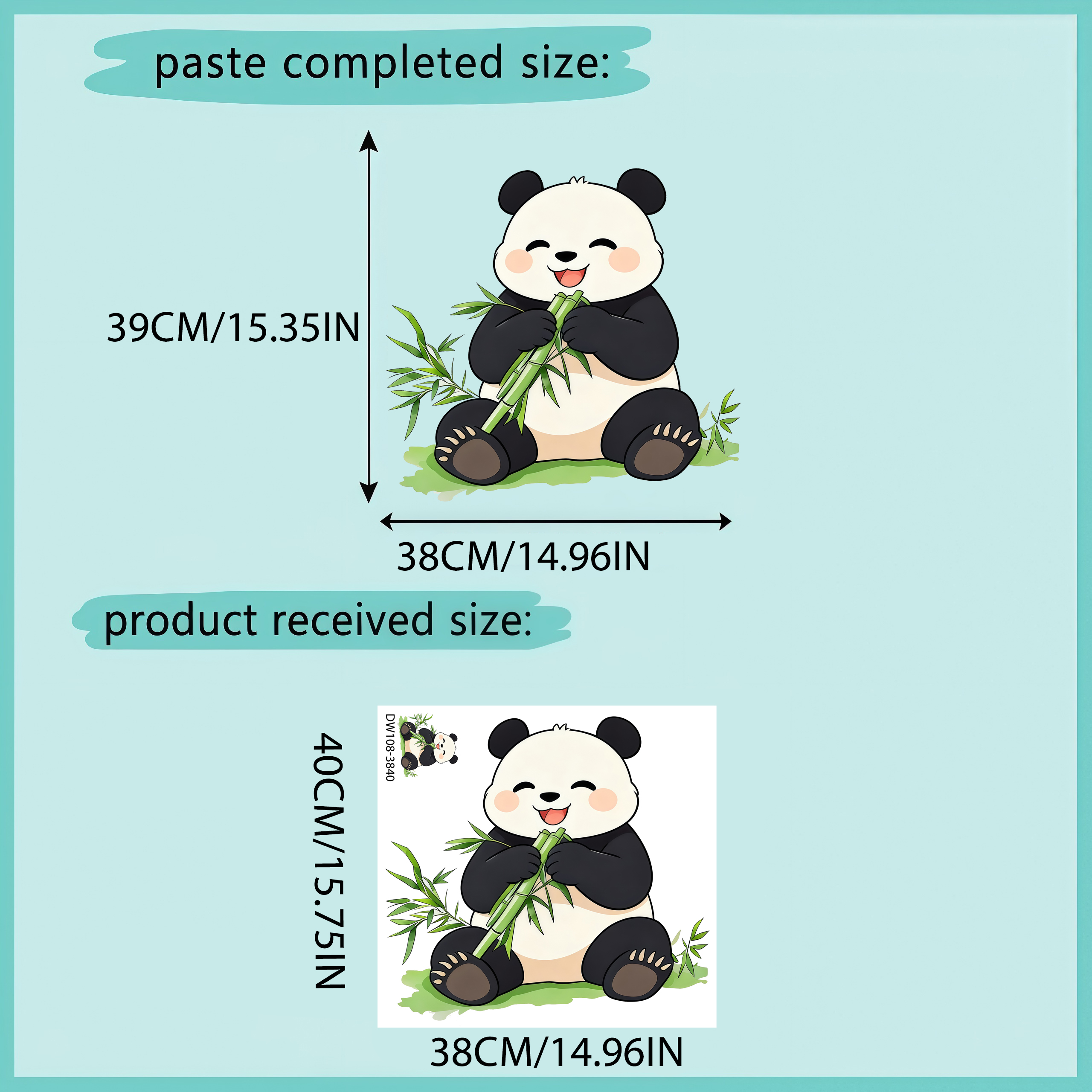 Bamboo And Panda Wall Decals S - Pvc Panel Background บทวิจารณ์และราคา