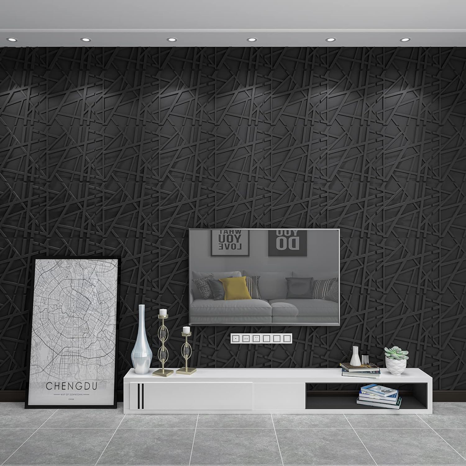 19.7x19.7in PVC Wall Panel Str - Pvc Panel Background บทวิจารณ์และราคา