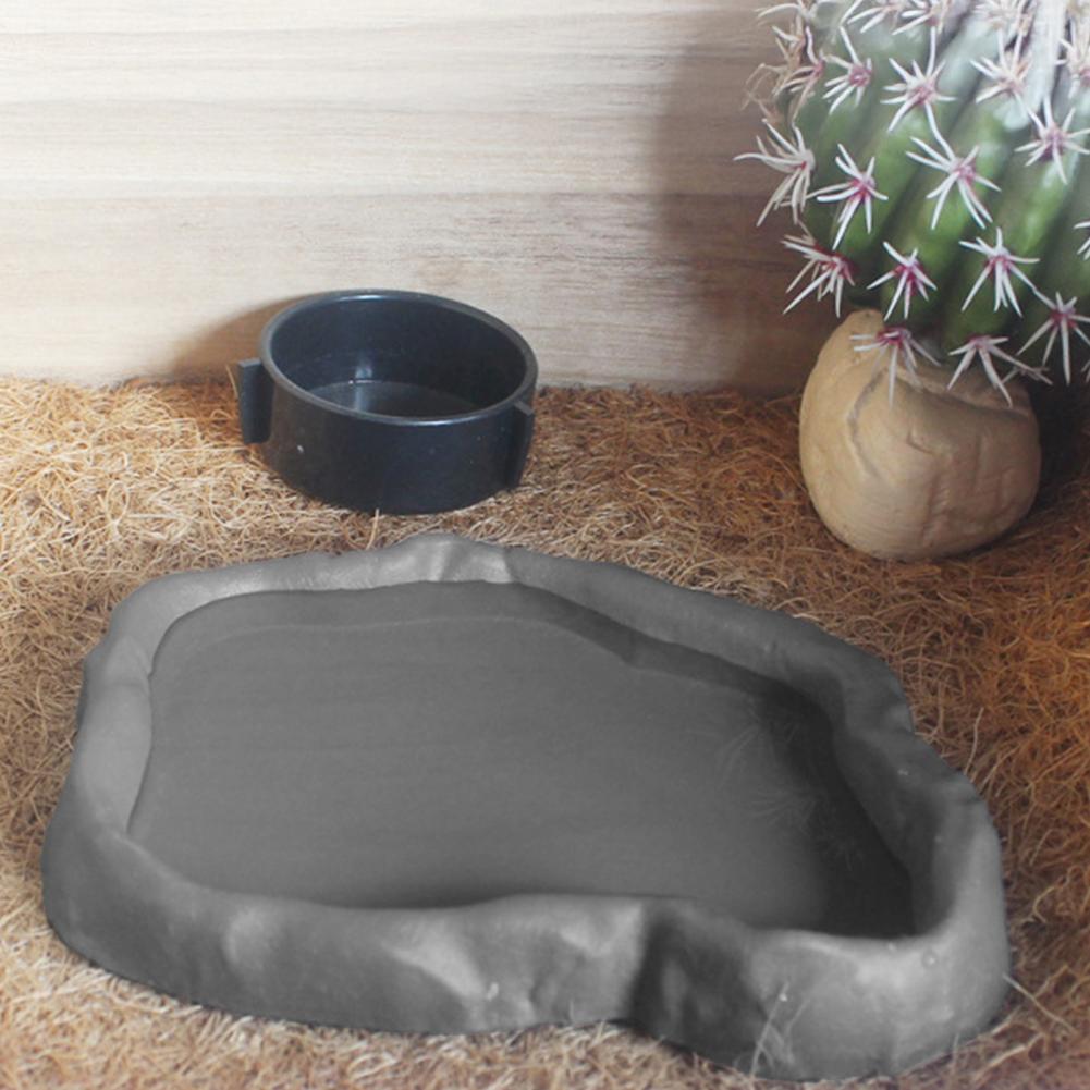 Reptile Feeder Plastic Imitati - Water Dish Reptile บทวิจารณ์และราคา