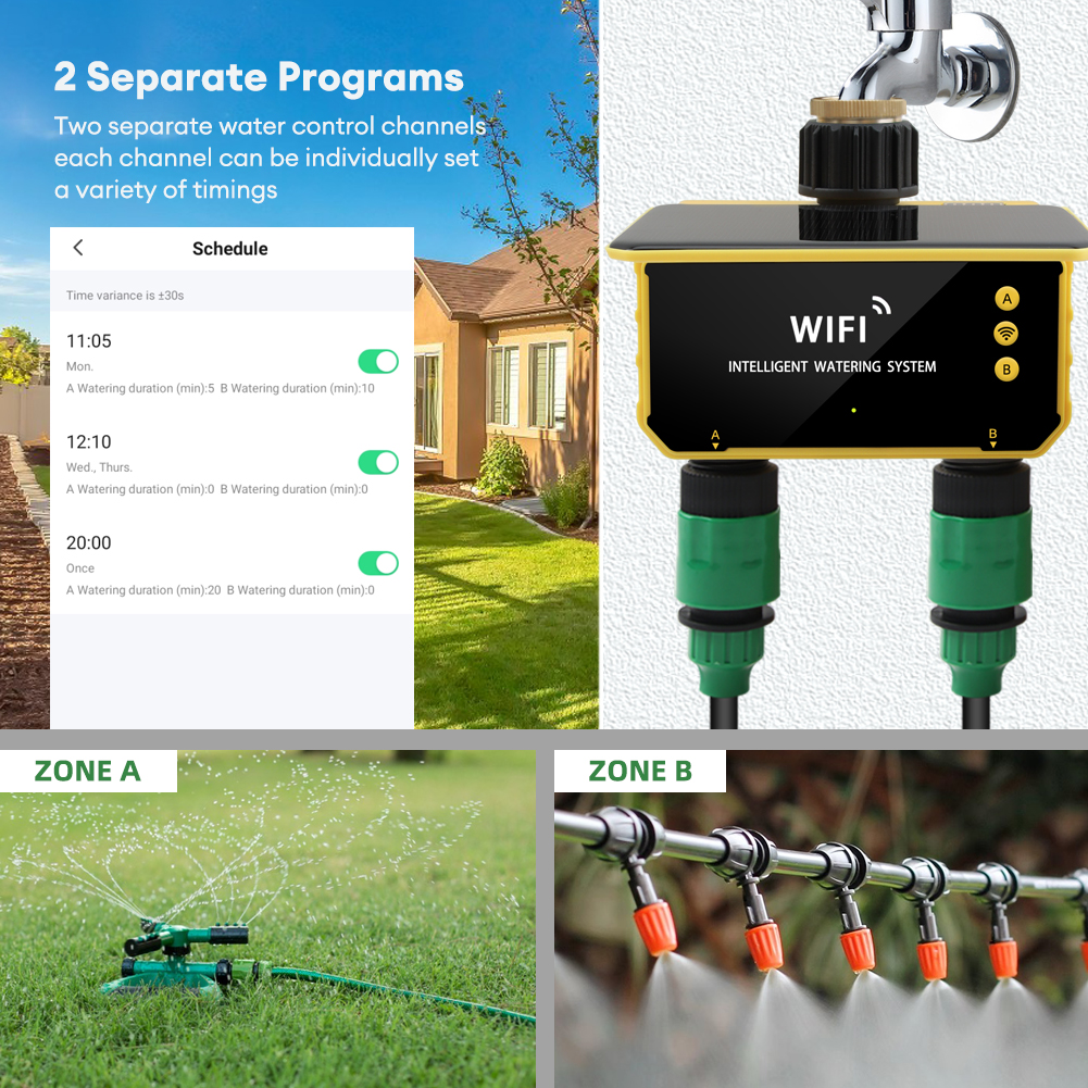 WiFi Solar Timer Dual Water Va - Timer Dual Outlet บทวิจารณ์และราคา