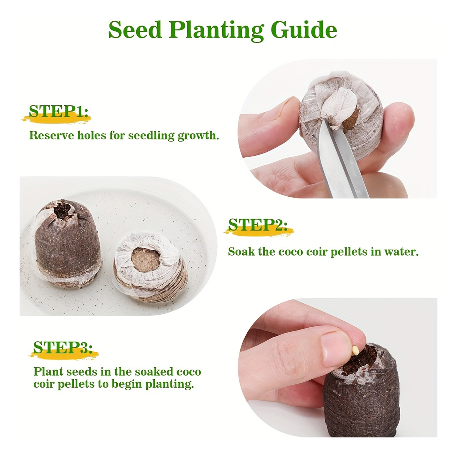 10/20/50pcs Plant Growth Bags  - Substrate Coconut Fiber บทวิจารณ์และราคา