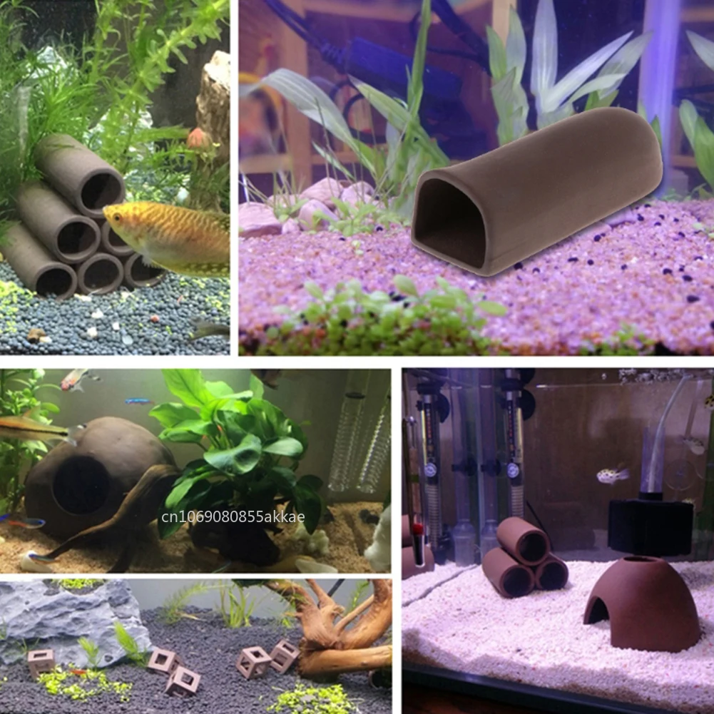 1pc Fish Tank Cave Aquarium Ac - Hide Cave Ceramic บทวิจารณ์และราคา